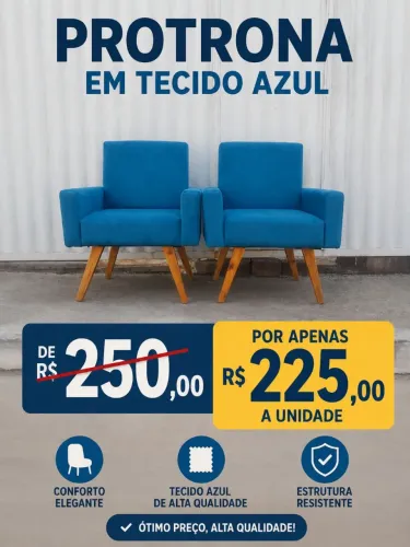 POLTRONA AZUL NOVA - OFERTA IMPERDÍVEL!