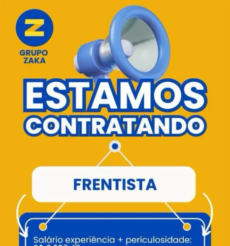 Vaga para frentista e atendente de loja. Ambos horário da tarde das 14:20 às 22:40 f
