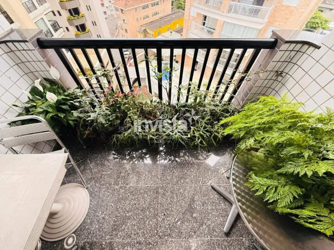 Apartamento LOCAÇÃO no Gonzaga em Santos com 84 m², 2 dormitórios, suíte e varanda