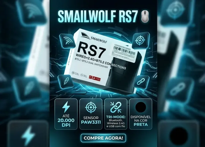 Mouse Gamer SMAILWOLF RS7