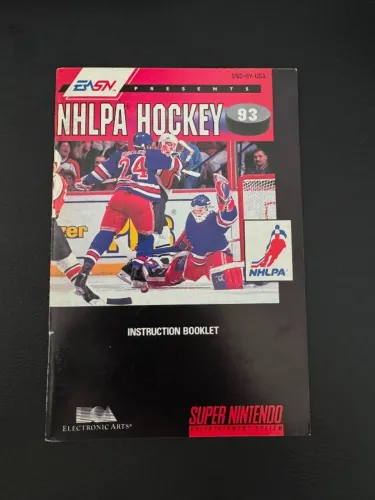 Manual NHLPA Hockey '93 Super Nintendo Original
