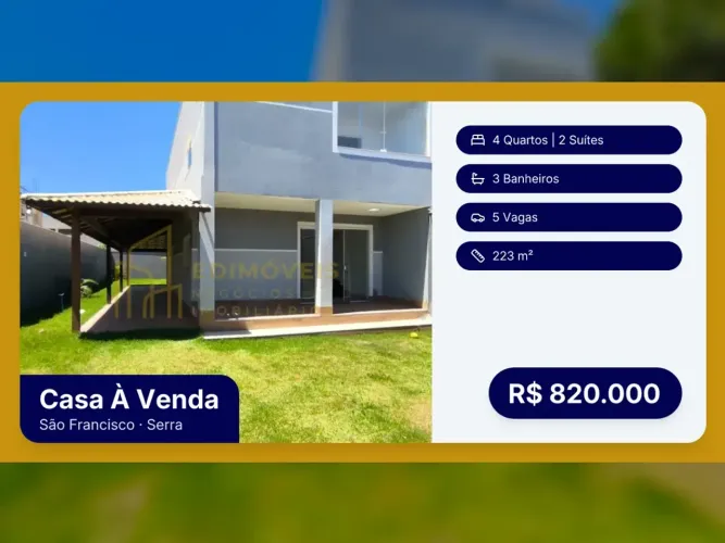 Oportunidade em São Francisco: Casa Nova com 4 Quartos e Área Gourmet