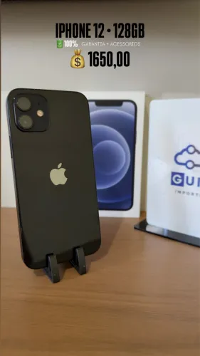 IPHONE 12 PRETO 128GB COM GARANTIA 