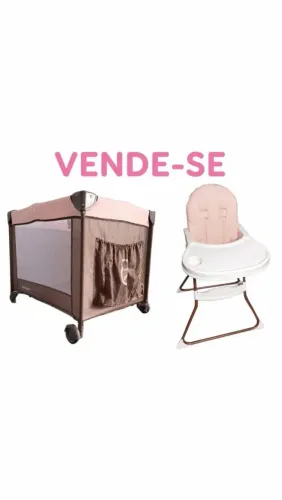 Vendo! Cadeirinha de alimentação e um cercadinho Está em ótimo estado