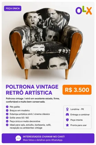 Poltrona Vintage Retrô
