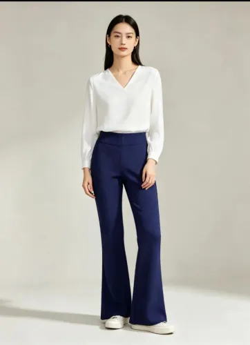 Calça Flare Azul Marinho GG