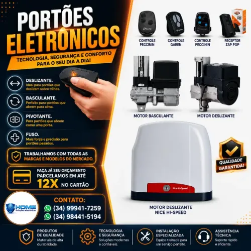 Portões Eletrônicos/ Motor de Portão (Uberlândia)
