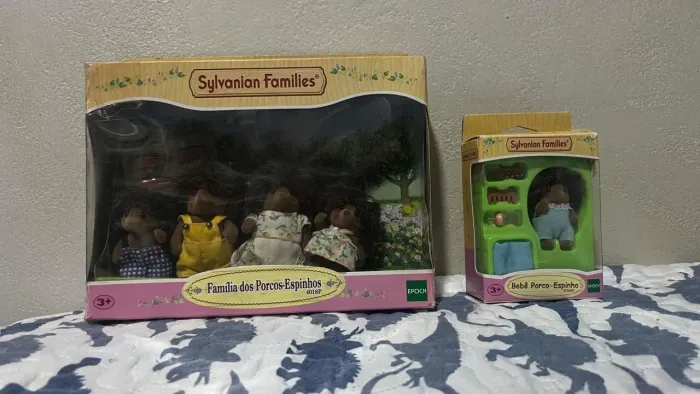 Família Porco espinho Sylvanian Families + Bebê Porco espinho