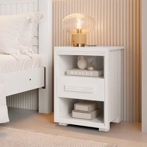 Conjunto 2 mesa de cabeceira Cairo Branco