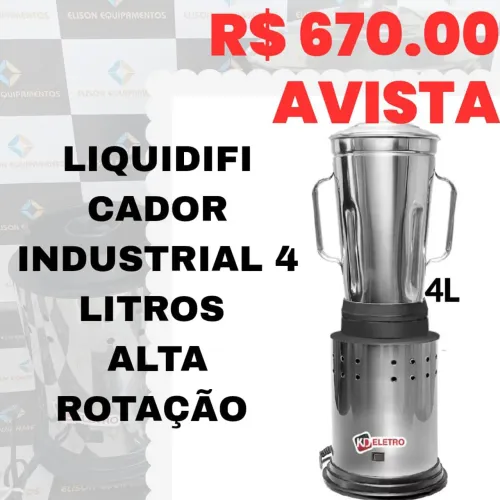 Liquidificador industrial 4 litros alta rotação