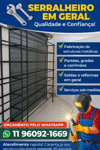 Vende-se portão,grade, prateleira serviços em geral de serralheria