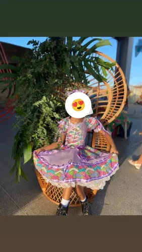 Vestido junino infantil veste 08 à 10 anos