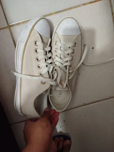 All Star couro bege N° 36