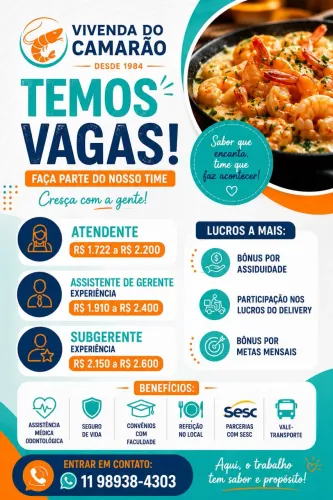 Vagas disponíveis