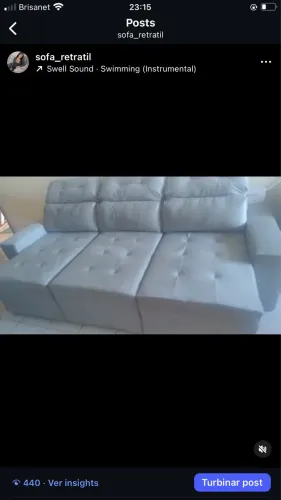 Sofá retrátil de fábrica 