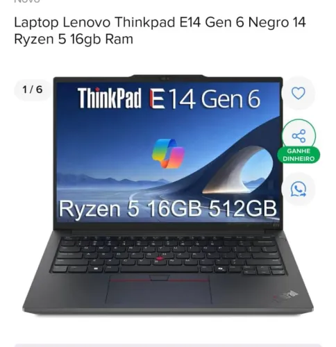 Trinkpad Lenovo Ryzen 5 16gb ram