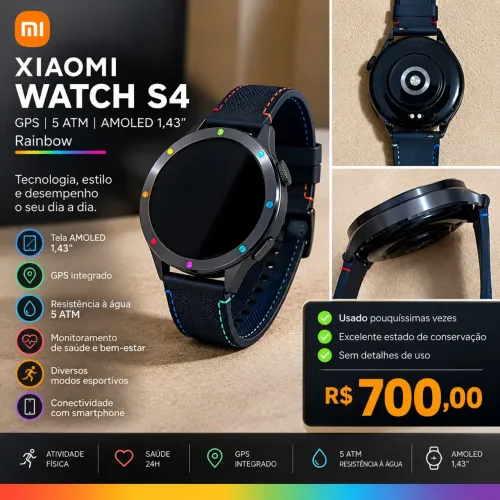 Xiaomi Watch S4 versão Rainbow