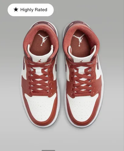 Tênis Nike Air Jordan 1 Mid Dusty Peach Sail Night Maroon