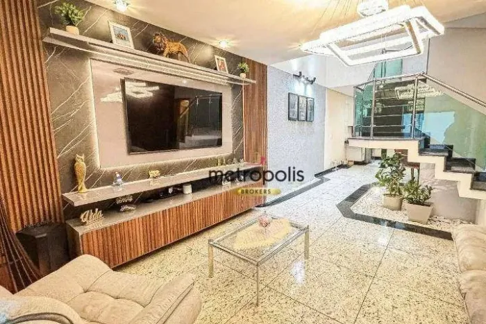 Sobrado com 3 dormitórios à venda, 161 m² por R$ 1.090.000,00 - Vila Scarpelli - Santo And