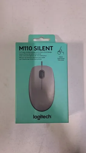 Mouse Logitech M110 Silent - Com Fio, Silencioso e Alta Durabilidade