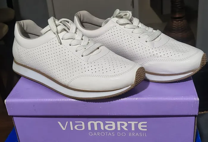 Tênis Feminino Via Marte Branco Novo - Tamanho 36
