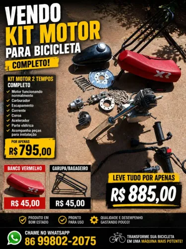 ? KIT MOTOR 2 TEMPOS COMPLETO - PRONTO PARA INSTALAR!