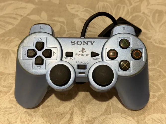 Controle Playstation 2 original Aqua Blue Serie H
