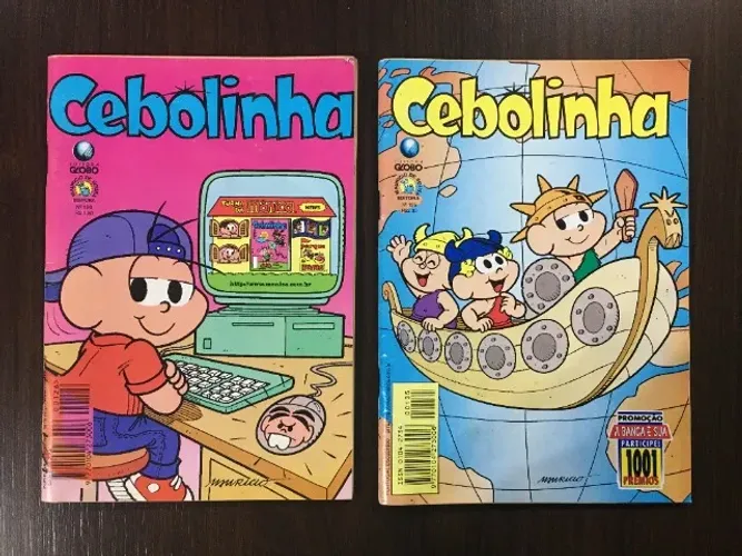 Kit 2 Gibis Quadrinhos Cebolinha Nº 126 06/1997 e Nº 135 02/1998 - Editora Globo