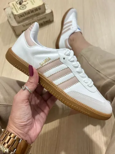 Tênis Adidas Samba Feminino Branco/rosa 34 ao 39