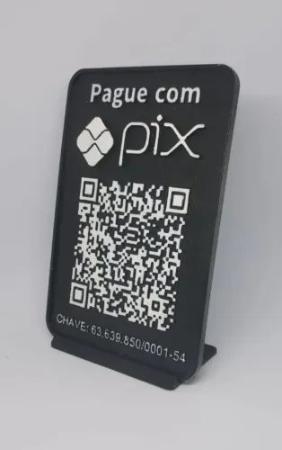 Placa Pix personalizada em Impressão 3D