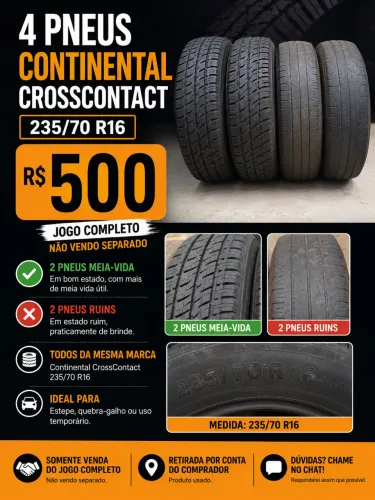 4 Pneus Continental CrossContact 235/70 R16