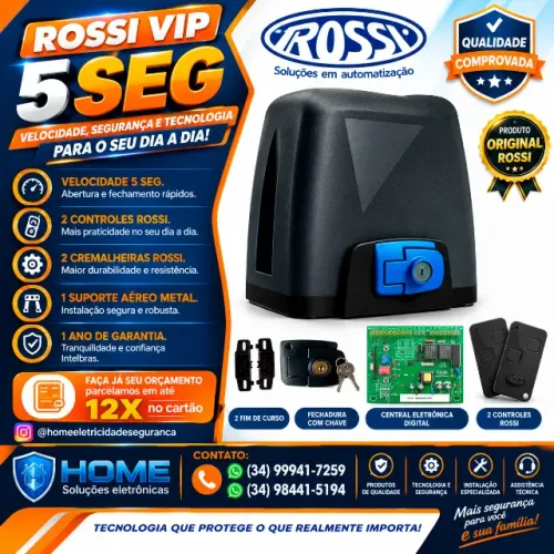 Motor de Portão/ Rápido Rossi VIP 5Seg