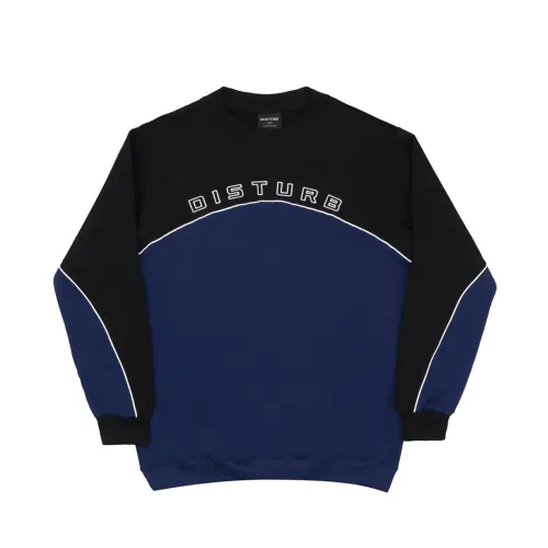 Moletom Disturb Outline Arch Crewneck Black/Blue G | Streetwear