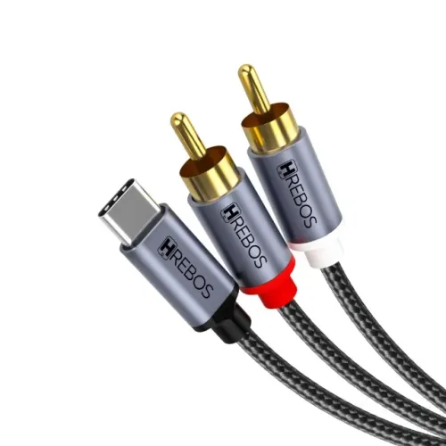 Cabo Adaptador de Audio TIPO C- PARA RCA HREBOS AudioBridge