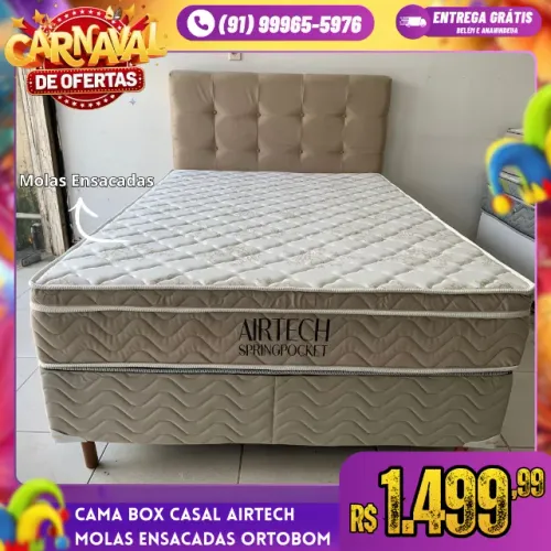 Cama Box Casal Ortobom Molas Ensacadas Airtech