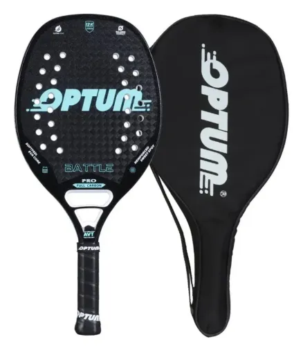 Raquete Beach Tennis Optum Battle Pro Carbono 12K Nova Na Capa