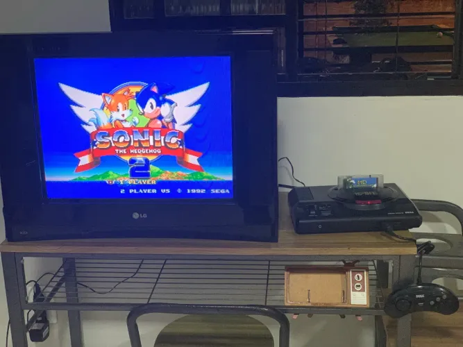 Mega Drive Japonês + EverDrive + Tv de Tubo