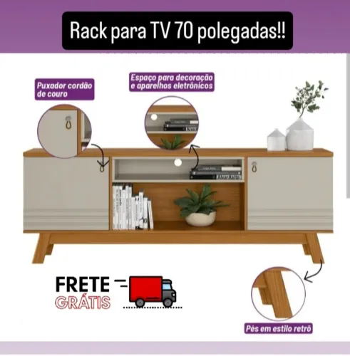 Oferta Imperdível de Rack para TV até 70 polegadas