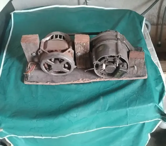 CARREGADOR DE BATERIA CASEIRO C/ALTERNADOR + MOTORZINHO
