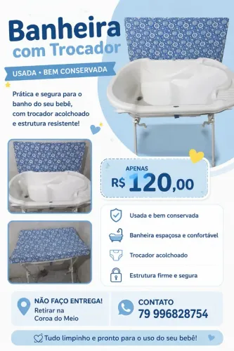 Banheira com trocador