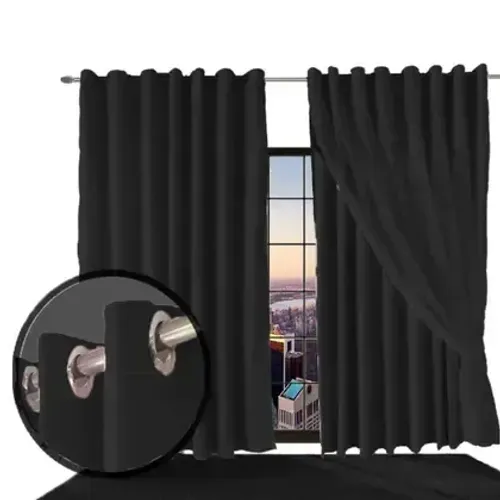 Cortina Em Blackout Corta Luz no Preto 2.70m x 1.80m
