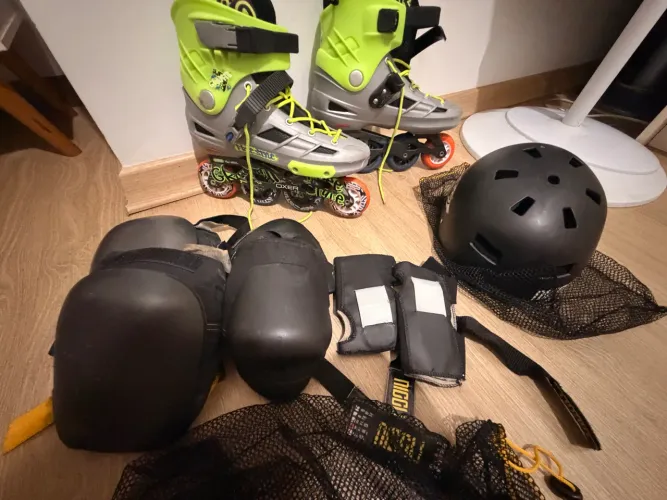 Kit Patins Oxer Freestyle + Mochila + Proteção Completa
