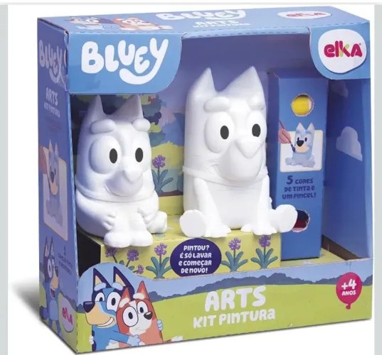 Pintura Bluey e Bingo + Arts Elka