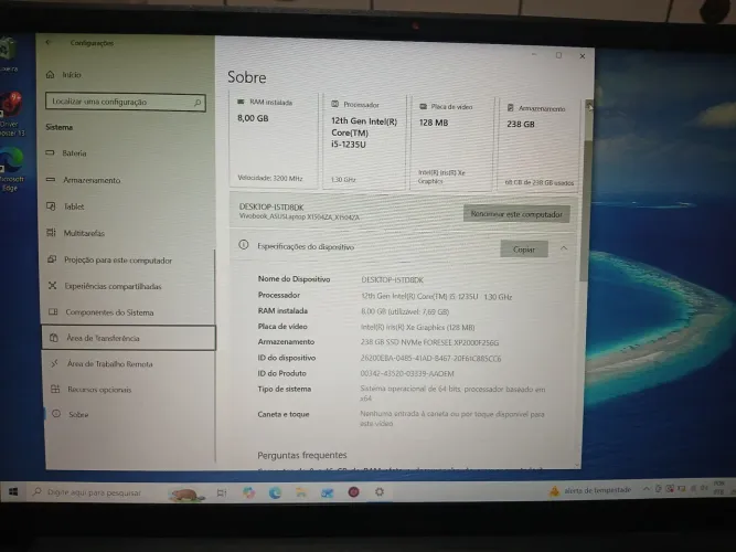 Notebook asus vivobook