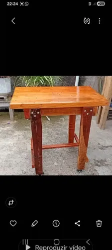 Mesa de madeira PEROBA altura 95 largura 75 mesa para trabalho  em ofina e marcenaria 