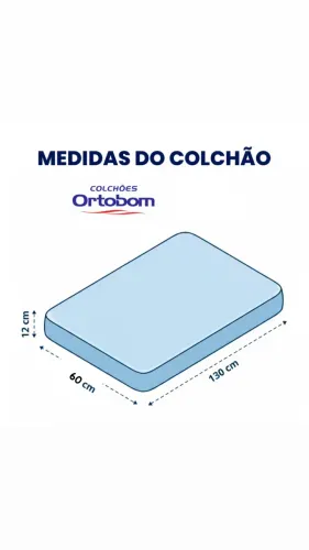 Colchão ortobom para berço 130x60cm
