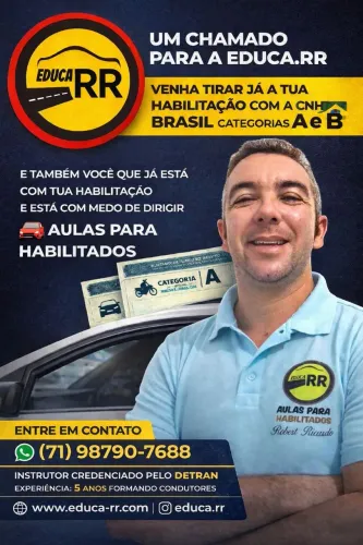 Aulas para Habilitados e venha tirar as tua habilitação com a educa.rr