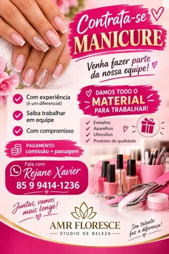 Vaga de emprego para manicure