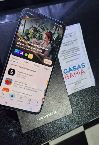 Galaxy S24 FE 128GB Completo com Caixa - Carregador Turbo - Nota Fiscal