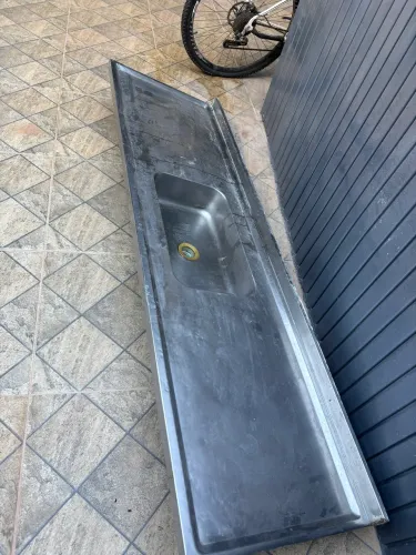 Cuba com bancada INOX 2 metros